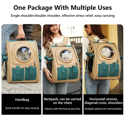 Space Capsule Pet Bag Large Space Portable Backpack For Cats And Dogs Small Pet Capsule Foldable Safe And Breathable Comfortable