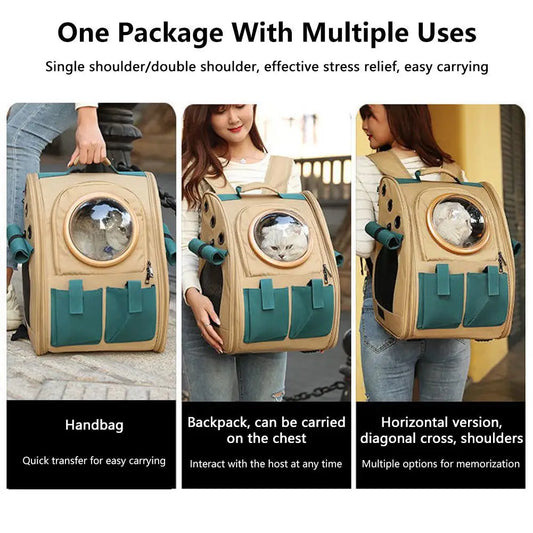 Space Capsule Pet Bag Large Space Portable Backpack For Cats And Dogs Small Pet Capsule Foldable Safe And Breathable Comfortable