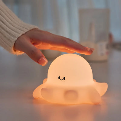 Cute Animals Silicone Night Light, Patting Light, Sleep Light, Baby Octopus Robin Bird Panda - for Room Decor, Gift for Children