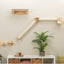 Cat Wall Mounted Furniture Climbing Shelves Scratching Post  Hammock With Ladders and Bridge of High Quality For Cat Playing