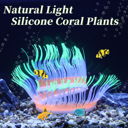 UXCELL Aquarium Simulation Undersea Water Plants Silicone Glowing Ornaments Decorations Fluorescence Fish Tank Coral Decor