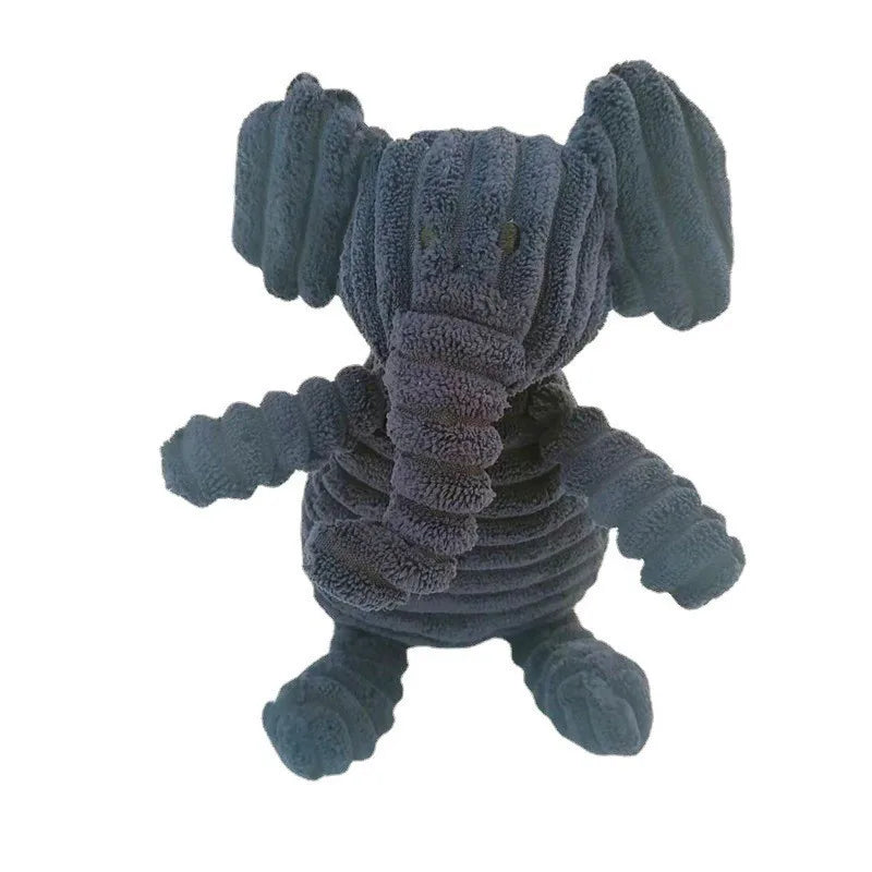 Plush Dog Toy Animals Shape Bite Resistant Squeaky Toys Corduroy Dog Toys for Small Large Dogs Puppy Pets Training Accessories
