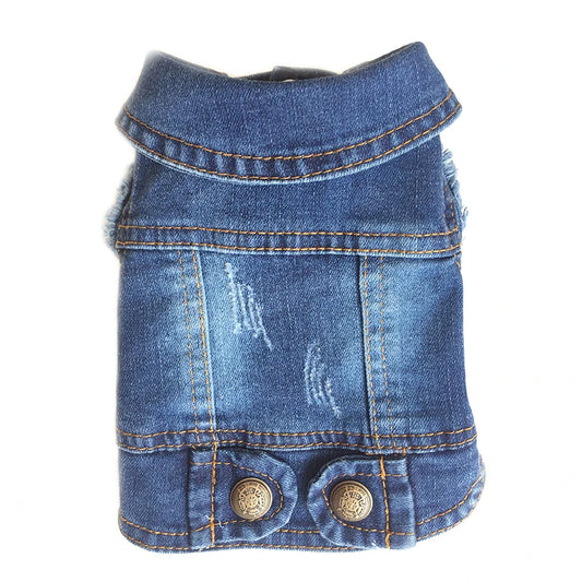 Dog Denim Jacket Fashion Design Jeans Spring Puppy Dog Clothes For Small Medium Dogs French Bulldog Chihuahua Pet Appare