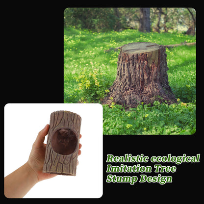UXCELL Pets Reptile Hide Cave Habitat Shelter Resin Tree Reptile Artificial Woods with 2pcs Suction Cup Habitat Decoration