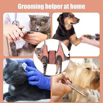 Cat Holder For Grooming Hanging Harness Dog Holder Pet Hammock Restraint Bag For Anti Scratch Bite Cleaning Bathing Nail