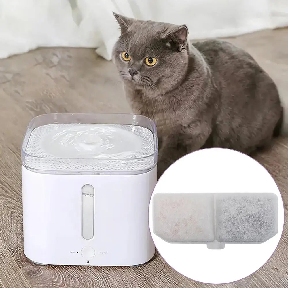 Cat Water Fountain Filter 10 Pack Fountain Filter Replacement Activated Carbon Pet Rectangular Water Circulation Filter Element