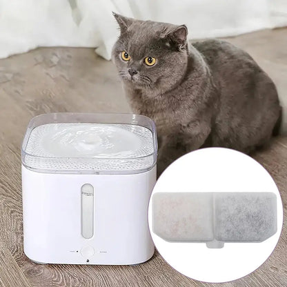 Cat Water Fountain Filter 10 Pack Fountain Filter Replacement Activated Carbon Pet Rectangular Water Circulation Filter Element