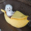Puppy Dog Bed Cat Bed Pet Sofas Comfortable and Washable Cute Banana Shape Pug Doggy Kitten Sleeping Bed Nest for Small Animals