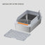 Cross-Border Oversized Stainless Steel Litter Box Top-In Anti-Take-Out Anti-Splash Cat Toilet Easy Clean Semi-Closed Pet Kitties