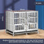 Stainless steel dog cage with partition mother and child cage square tube double cage large pet golden retriever ken