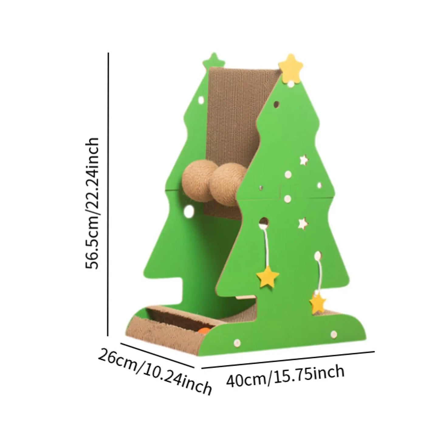Cat Scratcher Christmas Tree Shaped Cat Scratching Post Sisal Climbing Frame Pet Toy for Indoor Cats Kitten Playing Toy 고양이 스크래처