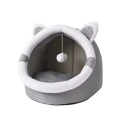 Cat Bed House Kennel Nest Round Pets Sleeping Cave Kitten Beds Pet Basket Cozy Kitten Lounger Cushion Cat House Tent Dog House