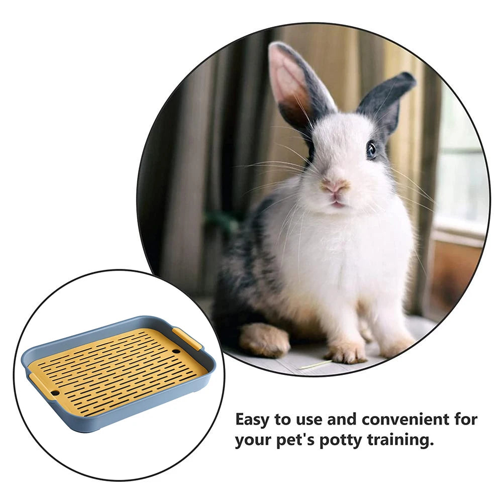 Rabbit Litter Box Small Pet Toilet Tray Rabbit Guinea Pig Litter Tray Toilet Box General Household Supplies Affordable