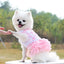 2023Summer Hotsell Sweet Princess Dog Dress Puppy Skirt Cat Clothes Peach Flower Mesh Pet Clothes Chihuahua York Wedding Dresses