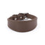Soft Real Leather Extra Wide Padded Tapered Dog Collar Glossy Brown Black Greyhound Saluki Deerhound Lurcher Whippet Dachshund