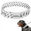 Personalized Dog Name Metal Gold Dog Chain Collars Stainless Steel Pet Training Choke Collar For Large Dogs Pitbull Collar