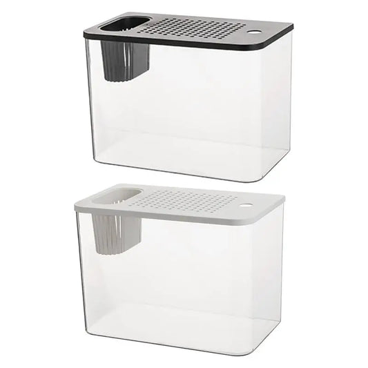 Fish Tank Aquarium Transparent Turtle Tank Aquarium Fish Bowls Small Aquariums Decorative Compact Tank For Turtle Breeding Small