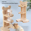Adjustable Wooden Small Pets Water Drinking Bottle Holder Feeding Bottles Stand Auto Dispenser Holder Guinea Pigs Chinchillas