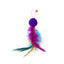Funny Cat Stick Toy Furry Feather with Bell Cat Stick Toy Kitten Playing Pet Accessories Worm on A String Cat Toys Interactive
