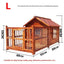 Dog House Outdoor Waterproof  Solid Wood Dog Villa with Yard Outdoor Rainproof Type Four Seasons Universal Pet Kennel