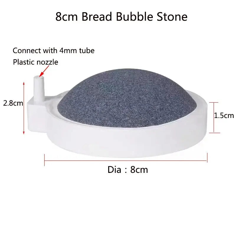 50/75/80/100mm Fish Tank Aquarium Nano Air Stone Oxygen Aerator Increasing Air Bubble Pond Pump Hydroponic Oxygen Accessories
