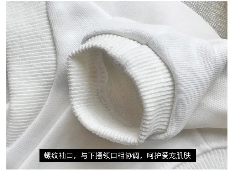 Pet Clothes  Dog Clothes Parent-child Wear Spring and Autumn Korean Version Printing Pure Cotton Two Colors Seven Sizes
