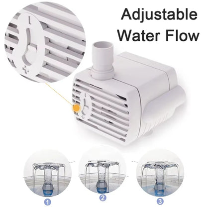 USB Replace Water Pump for Pet Cat Dog Water Fountain Pump Cat Water Dispenser Dog Water Dispenser Fish Tank Submersible Pump