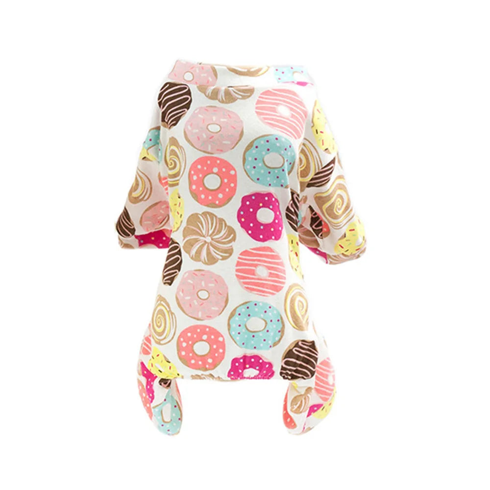 Pet Clothing Warm Cotton Dog Pajama Yellow Duck Soft Material Stretchable Dog Pajamas Onesie Pet Pjs Dogs Apparel for Small Dogs