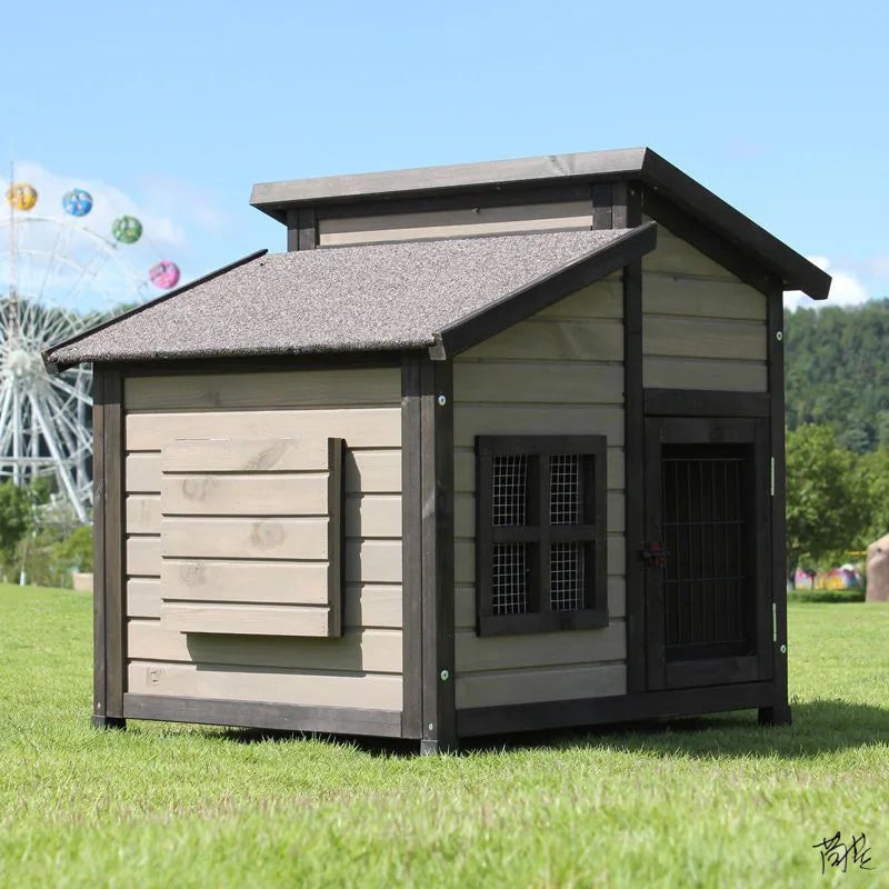 Small puppy house outdoor water rot kennel kennel kennel rural large medium and small outdoor villa