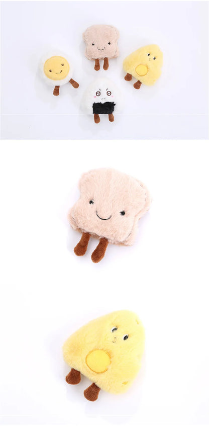 Rice Ball Tasty Food Toys For Dog Teeth Cleaning Soft Cotton Cat Products Catnip Puppy Pet Item Squeaky York Dog Accessories