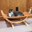 Cat Bed Elevated Cat Hammock Wooden Frame with Cushion for Cats Rest and Sleep Comfortable Indoor Cat Supplies Pet Furniture