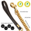 Dog Lead 10MM Gold Dog Leash Stainless Steel Metal Chew Proof Chain Pet Traction Rope