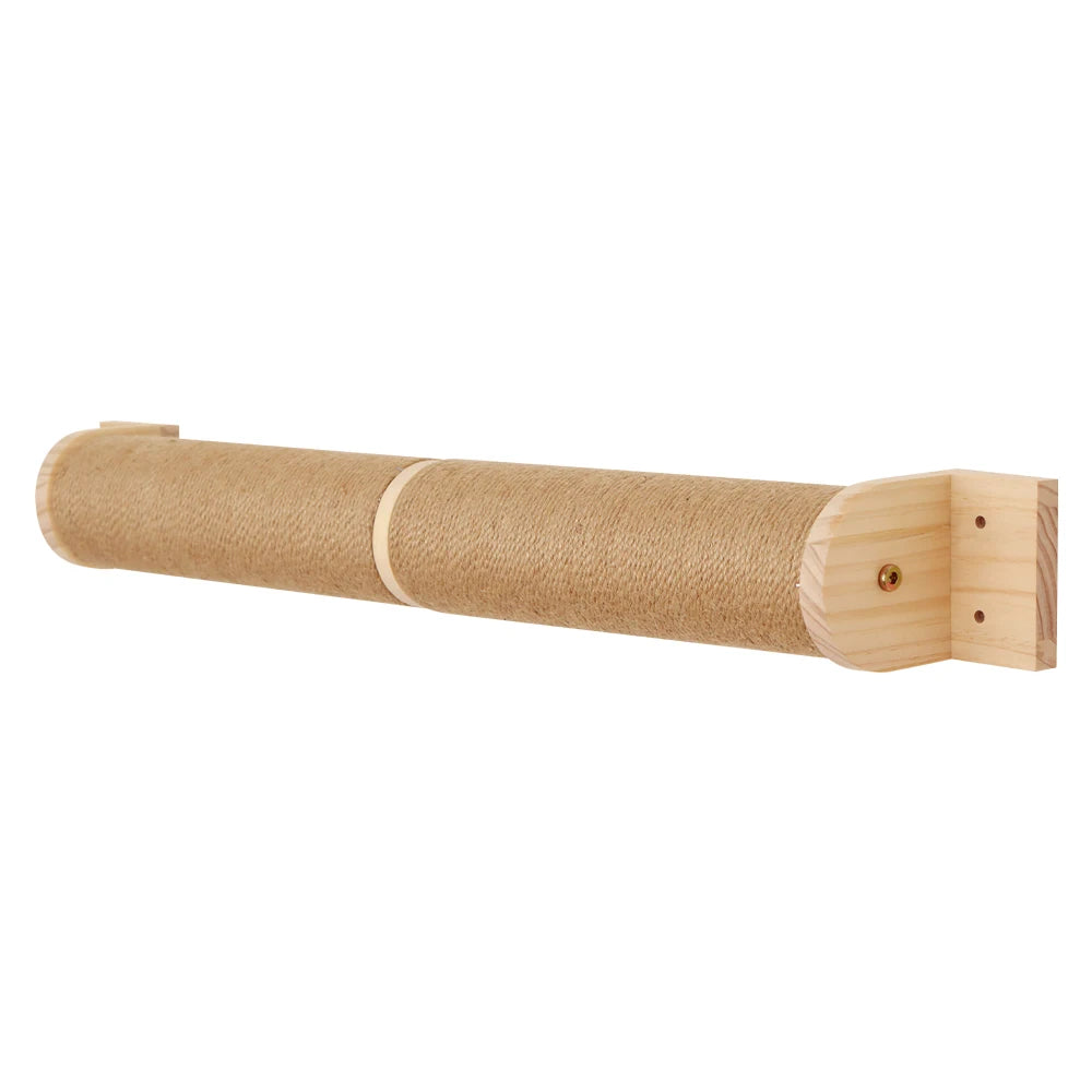 Cat Scratching Post Wall Furniture Wood Wall Mounted Kitten Scratcher Tree for Large Cats Thicker Columns for Multi-Functions