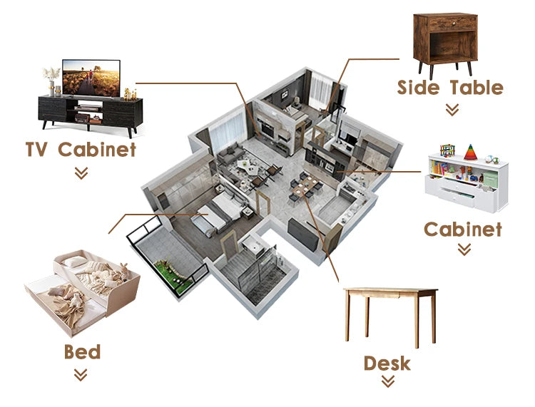 Manufacturer's Modern Design Solid Wood Cat Villa Hot-Selling Large Pet Furniture Multi-Functional Cat Cage Bedroom Apartment