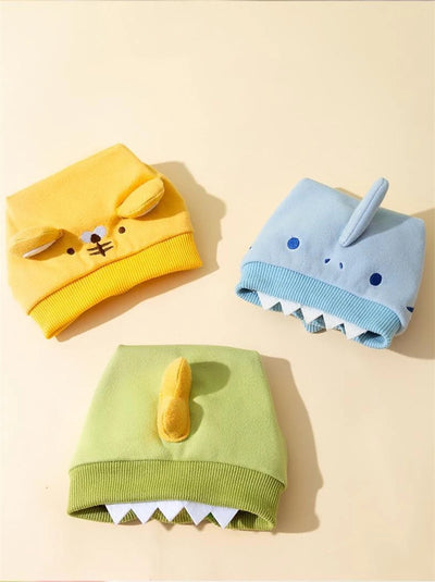 Elastic Winter Cosplay Cat Hat Funny Animal Warm Cotton Pet Dog Head Wear Halloween New Year Chihuahua Gifts Pet Accessories