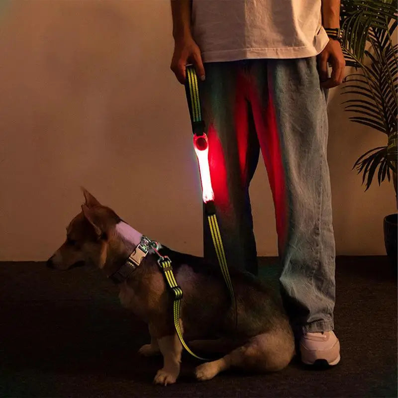 New LED Light-Up Wristband Led Slap Bracelets Flashing Light Bracelets In The Dark Reflective Armband For Walk The Dog