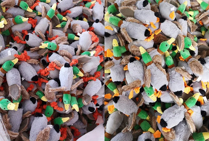 Durable Plush Duck Dog Toy for Aggressive Chewers Pet Mallard Duck Dog Toy Squeaky Plush Puppy Toy for Small Medium Large Dogs