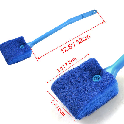 UXCELL Aquarium Cleaning Brush Double Sided Head Sponge Household Window Glass Algae Cleaner Scrubber Fish Tank Clean Tools