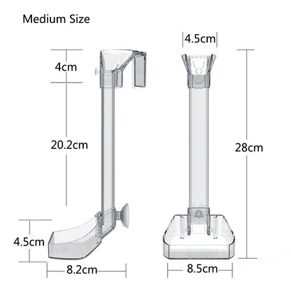 1Set Acrylic Aquarium Feeder Tube Dish Transparent Fish Tank Shrimp Snail Shrimp Food Feeder Bowl Aquarium Feeding Accessories