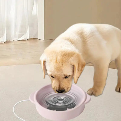Heated Pet Water Bowl Outdoor Pet Heated Waterer 15W Thermostatic Control Ceramic Travel-Friendly Anti-slip Heated Pet Bowl