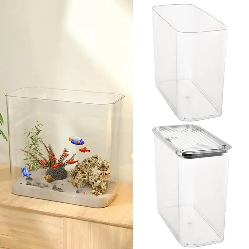 Small Aquarium Small Betta Aquarium Desktop Fish Tank Landscape Turtl Tank Fish Aquarium Tank Decorative Betta Tank For Home
