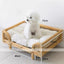 Japanese ins natural rattan dog cat pet bed teddy kennel princess bed summer removable cage