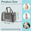 UXCELL Pet Carrier Puppy Carrier Dog Bags for Small Cats Dogs Puppies Up to 13 Lbs Black 600D Oxford Cloth Pet Carriers