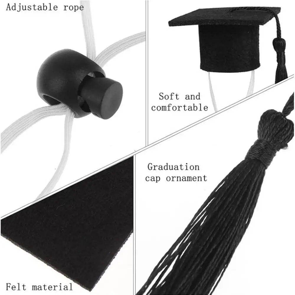 Black Dog Graduation Hats Small Dog Graduation Hats With Black Tassel Mini Animal Graduation Hat Small Animal Bachelor Hat