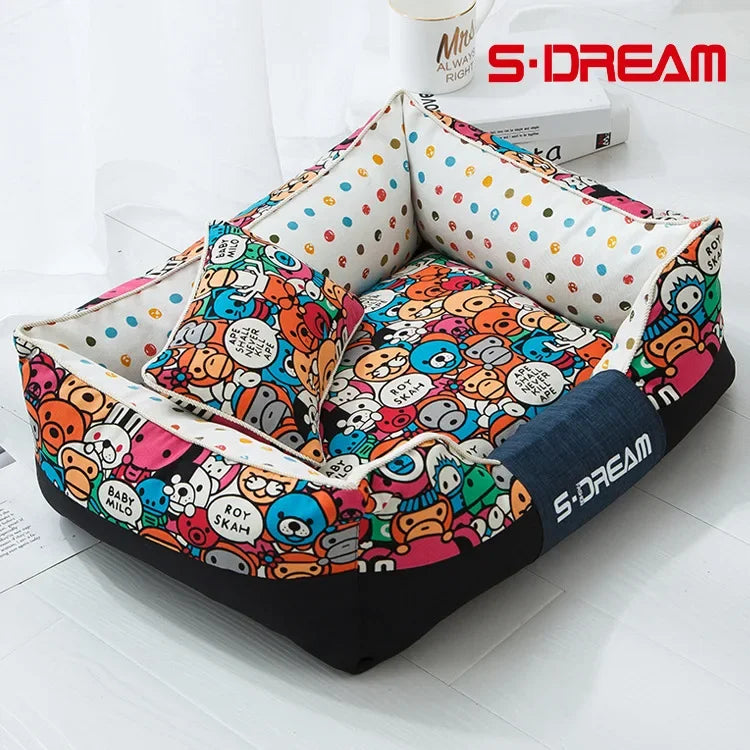 Kennel cat litter can be dismantled and washed in winter, golden retriever teddy large dog and dog mat, four-season universal