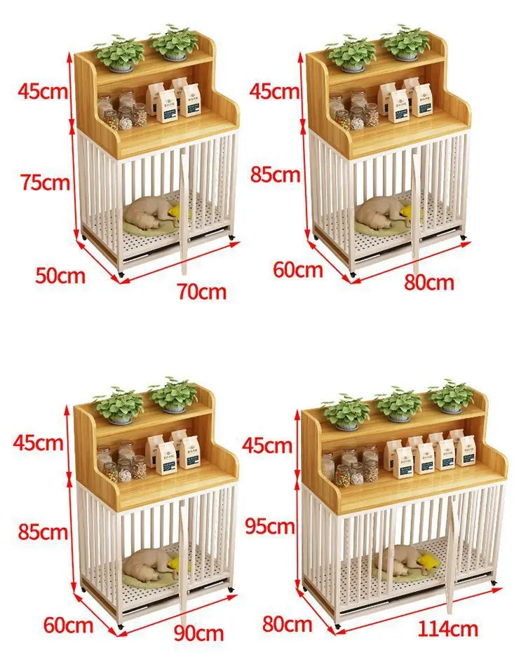 Dog cage household indoor with toilet pulley exquisite workmanship small medium and large dog cage reinforced kennel villa heigh