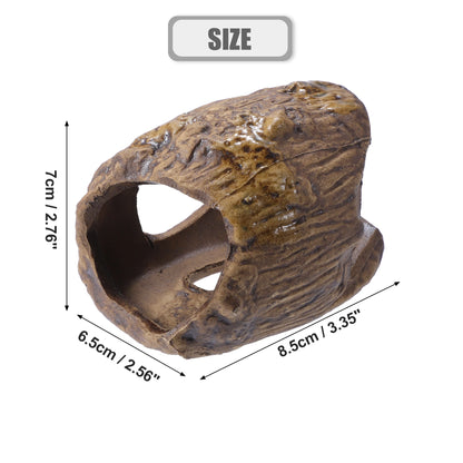 UXCELL Fish Tank Hideaway Rock Cave Ceramic Aquarium Decoration Fish Shrimps Shelter Pet Pottery House Canister Accessories
