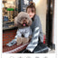 The New Pet Clothes  Cat Sweater  Dog Sweater Korean Version Spring and Autumn Parent-child Wear Six Sizes