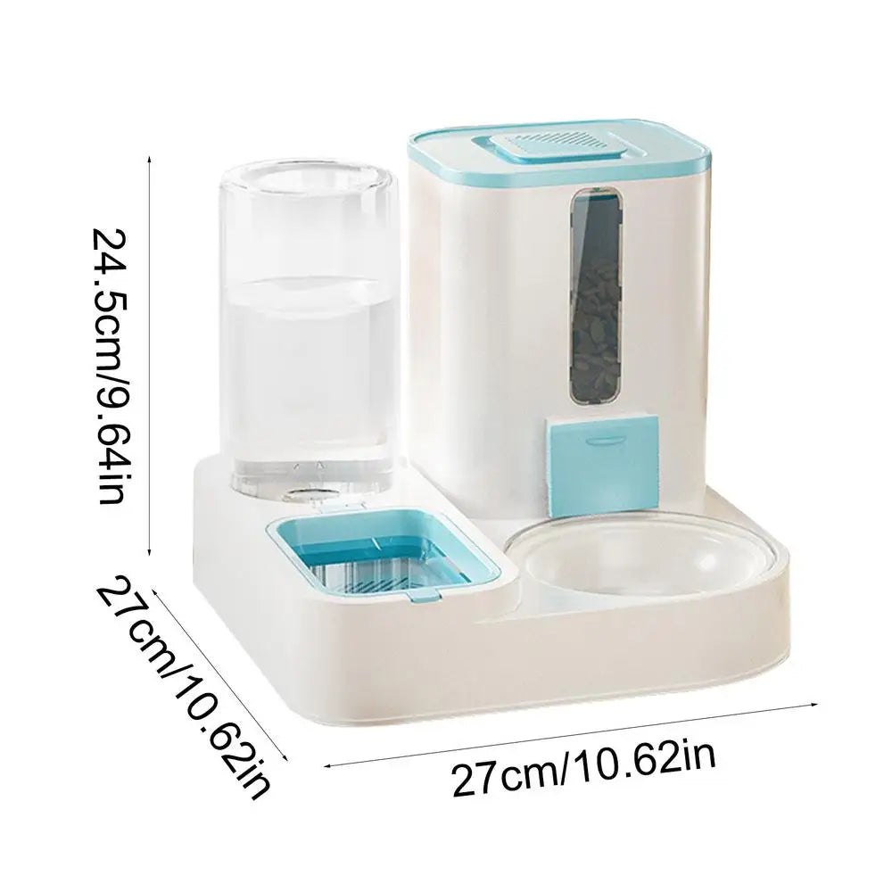 Cat Automatic Feeders Large Capacity Pet Feeding Dog Food Dispenser Reusable Kitten Puppy Water Dispenser for Home Cage