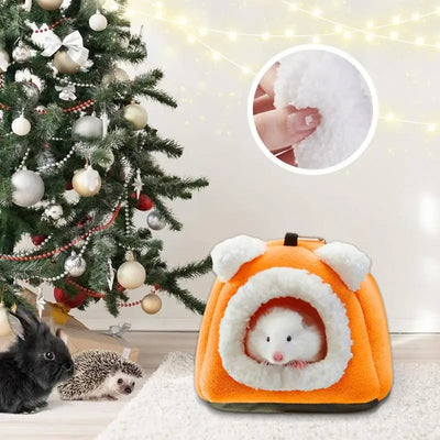 Hamster Hideaway Soft Warm Cotton Small Animal House Hedgehog House Chinchilla Accessories Cute Bear Shape Small Animal Hideaway